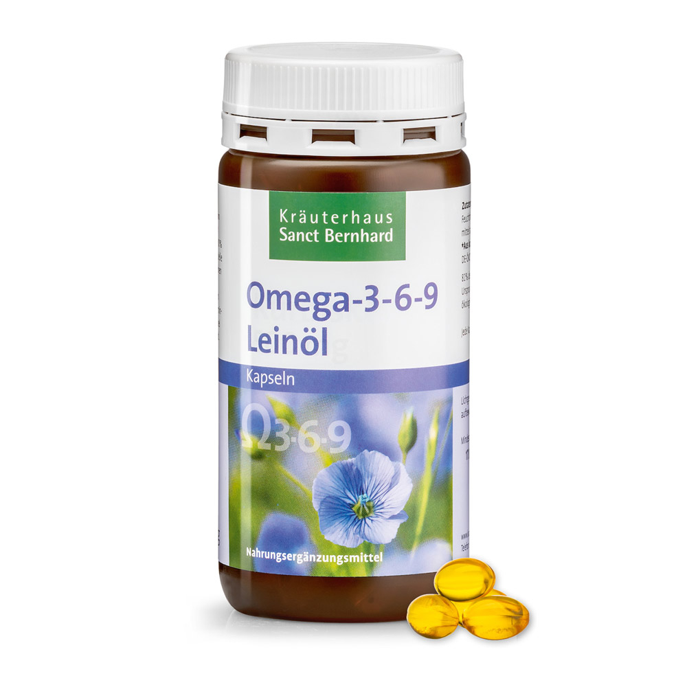Leinöl Omega-3-6-9 Kapseln für die Herzgesundheit